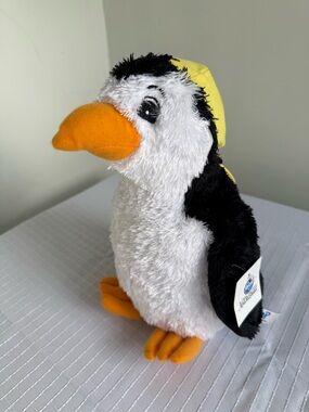 Wishpets PePe Penguin Kroger Mascot Black and White Plush with Yellow Hat